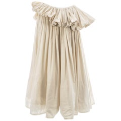 Yohji Yamamoto ivory cotton pleated mushroom skirt, ss 2000