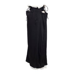 Yohji Yamamoto Lace up Black White Double layered Skirt 1990's