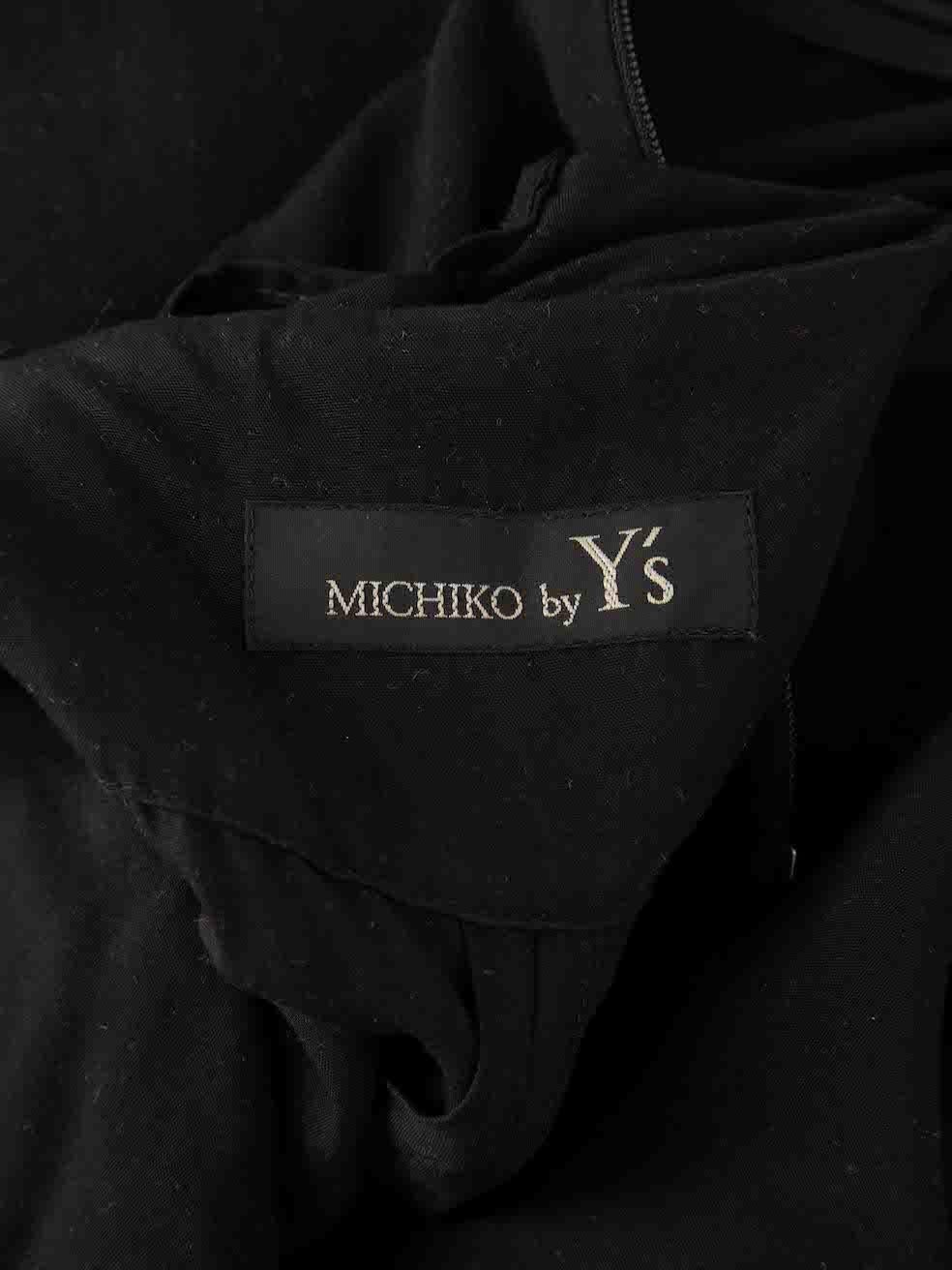 Women's Yohji Yamamoto Michiko by Y's Black Lace Up Back Jumpsuit Size S For Sale