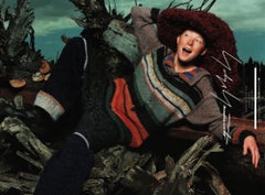 Yohji Yamamoto multicoloured striped chunky knitted wool jumpsuit, fw 1998