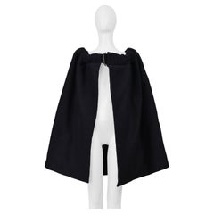 Yohji Yamamoto Navy Wool Cape 1999-2000