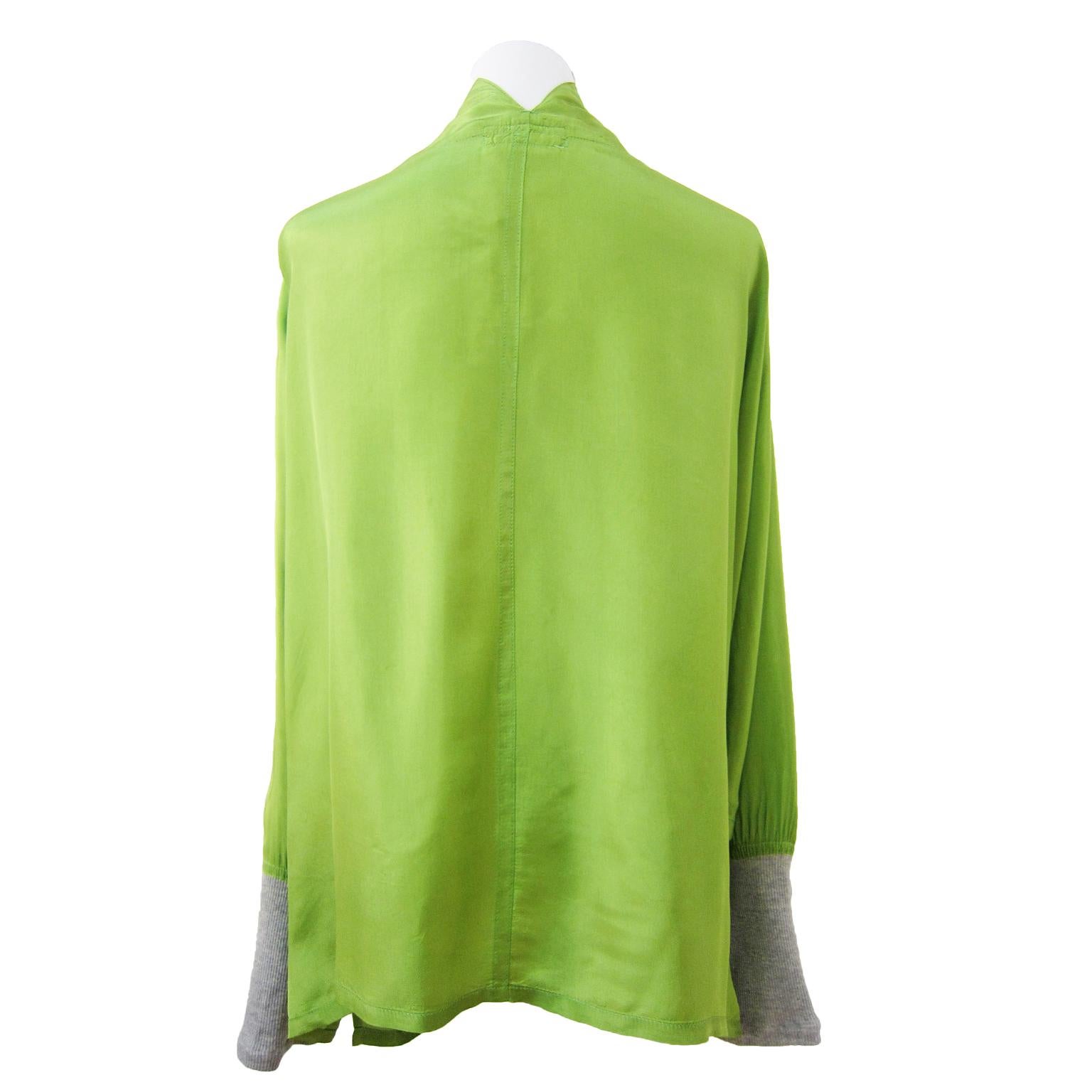 Yohji Yamamoto Neon Limonengrüne Jacke 80er Jahre Damen