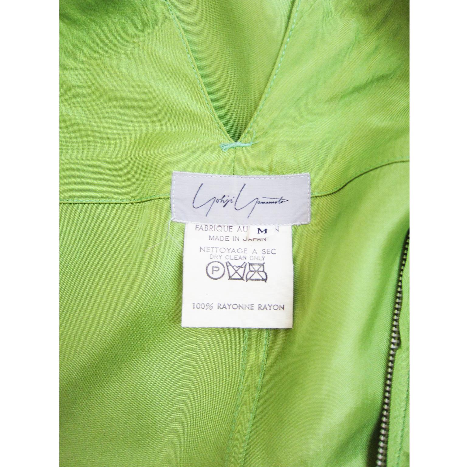 Yohji Yamamoto Neon Limonengrüne Jacke 80er Jahre 2