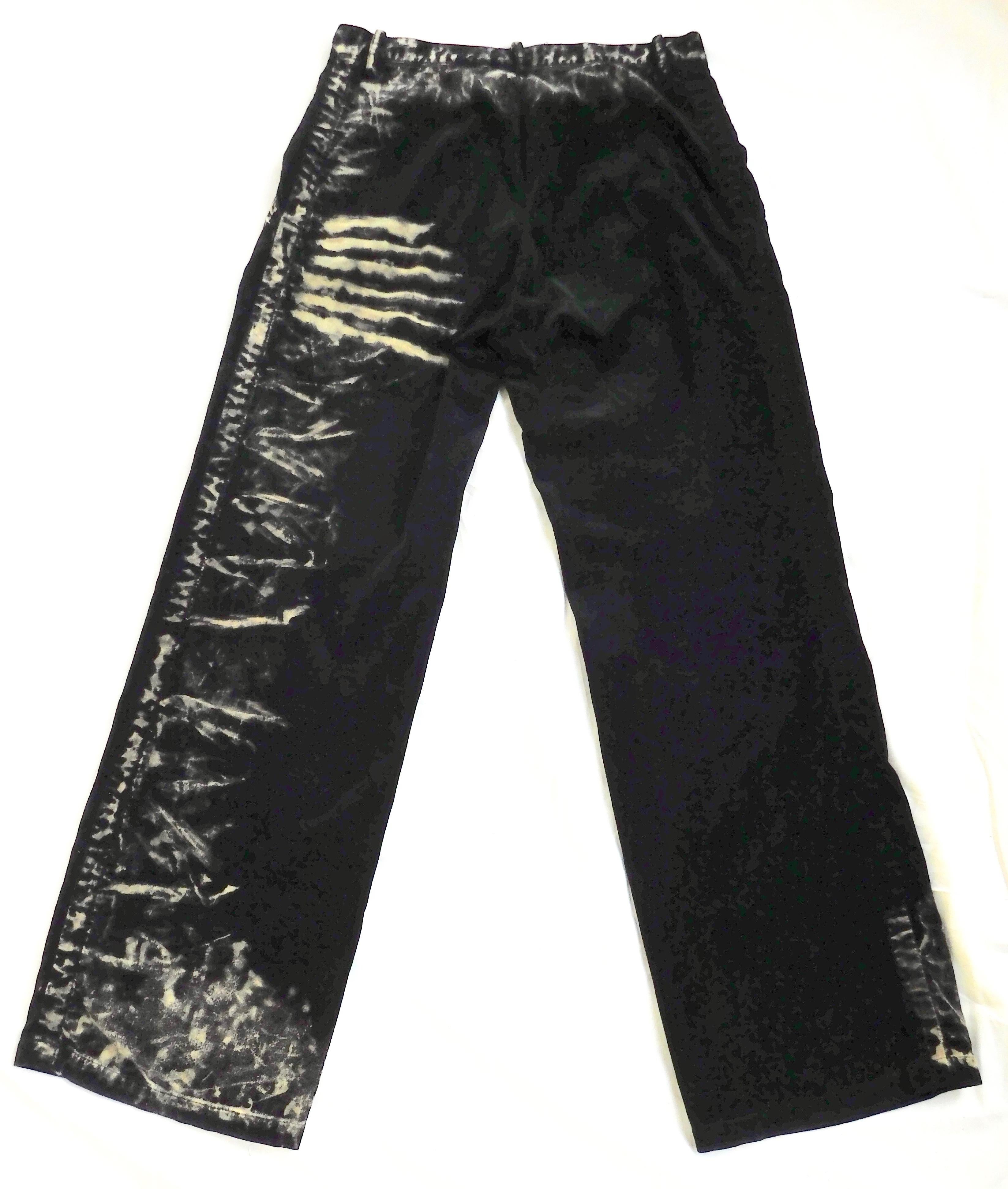 Yohji Yamamoto + Noir Bleached Cotton Velvet Two Piece Pants Suit For Sale 6