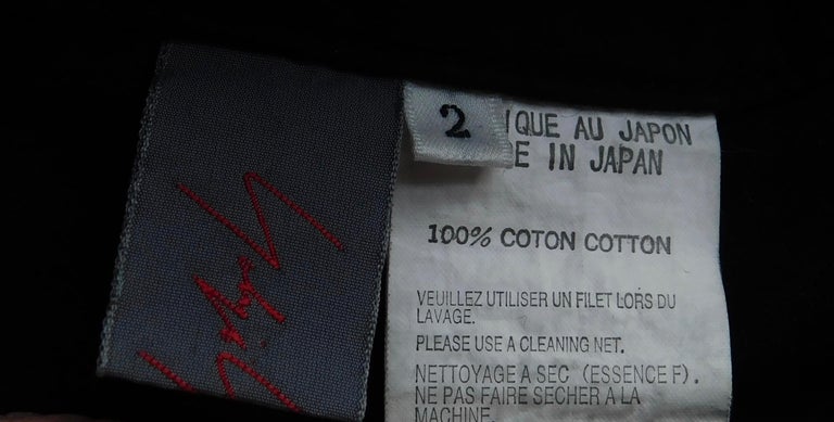 Yohji Yamamoto + Noir Bleached Cotton Velvet Two Piece Pants Suit For ...