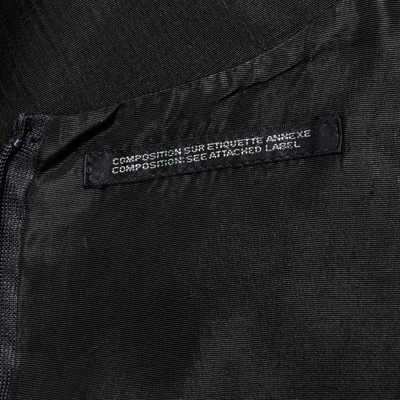 Yohji Yamamoto +Noir Sleeveless Black Textured Rayon Column Dress For Sale 1