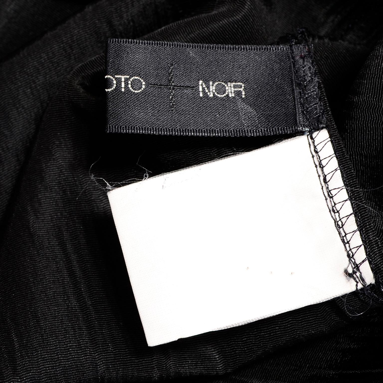 Yohji Yamamoto +Noir Sleeveless Black Textured Rayon Column Dress For Sale 2