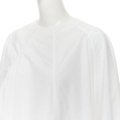YOHJI YAMAMOTO NOIR white cotton draped round hem