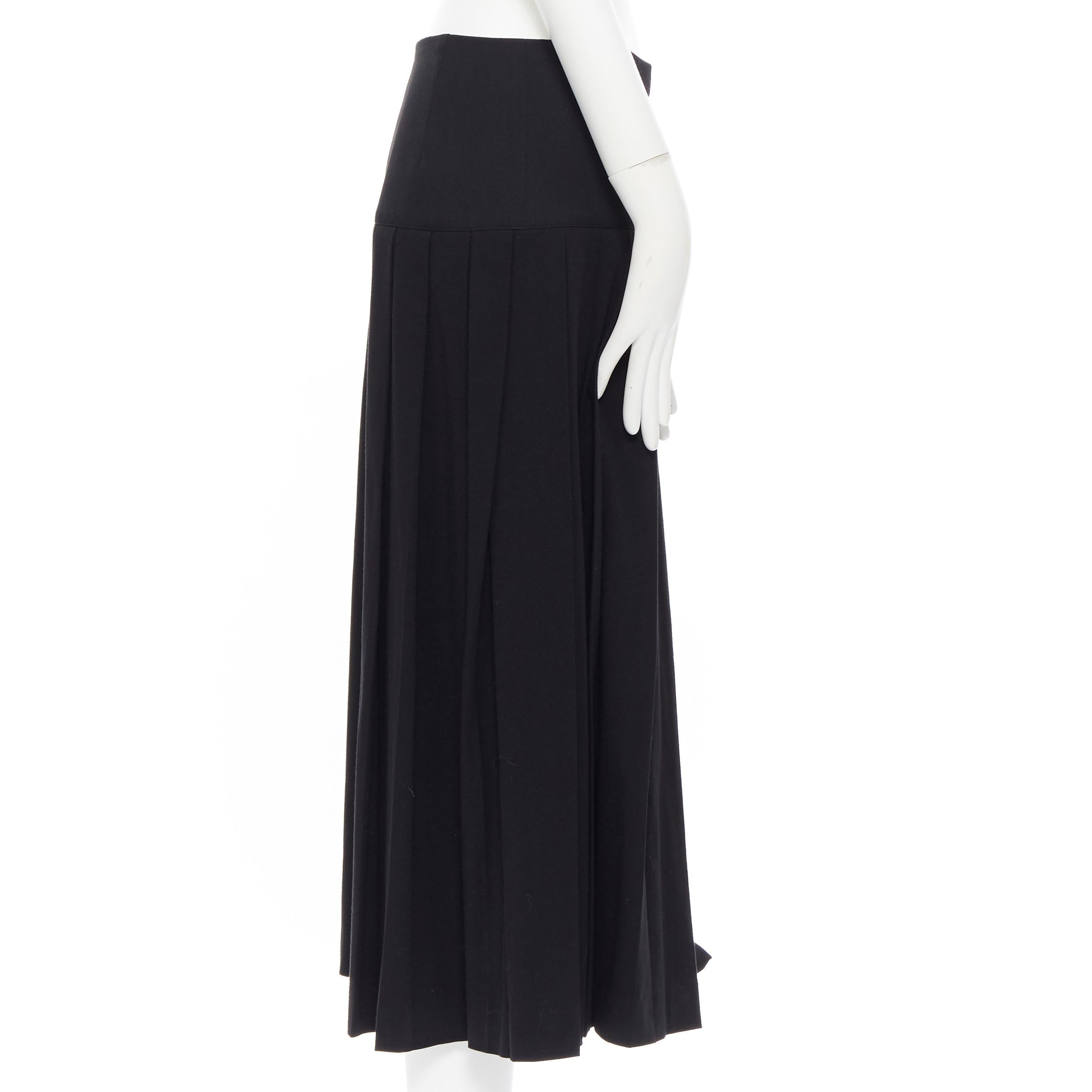 cos black pleated skirt