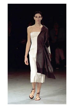 Yohji Yamamoto Off-White Dressmakers Dress With Half Black Jacket 2000