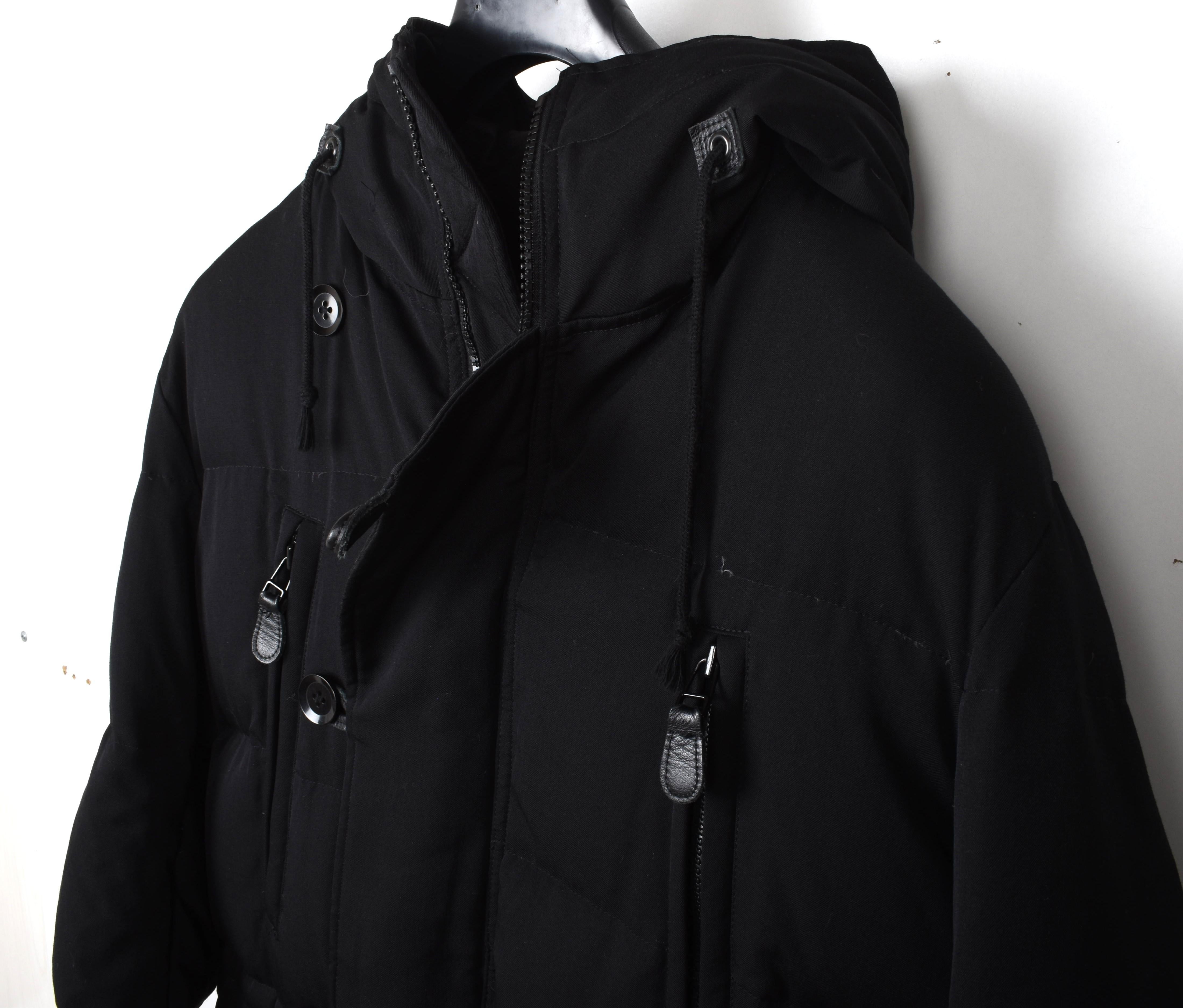 Nero Yohji Yamamoto Pour Homme Uomo Cappotto Parka Down 3 - XL in vendita