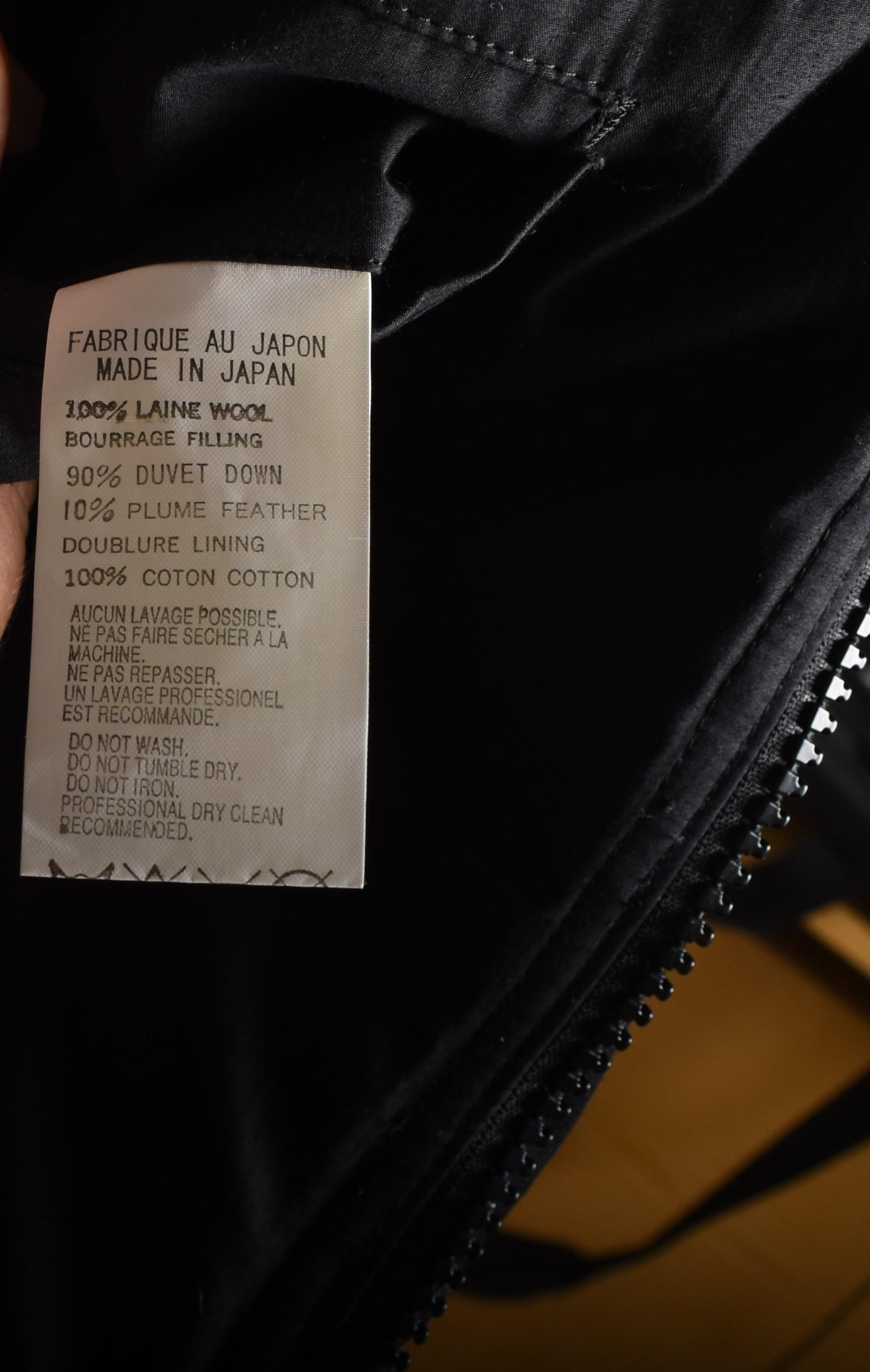 Yohji Yamamoto Pour Homme Uomo Cappotto Parka Down 3 - XL in vendita 5