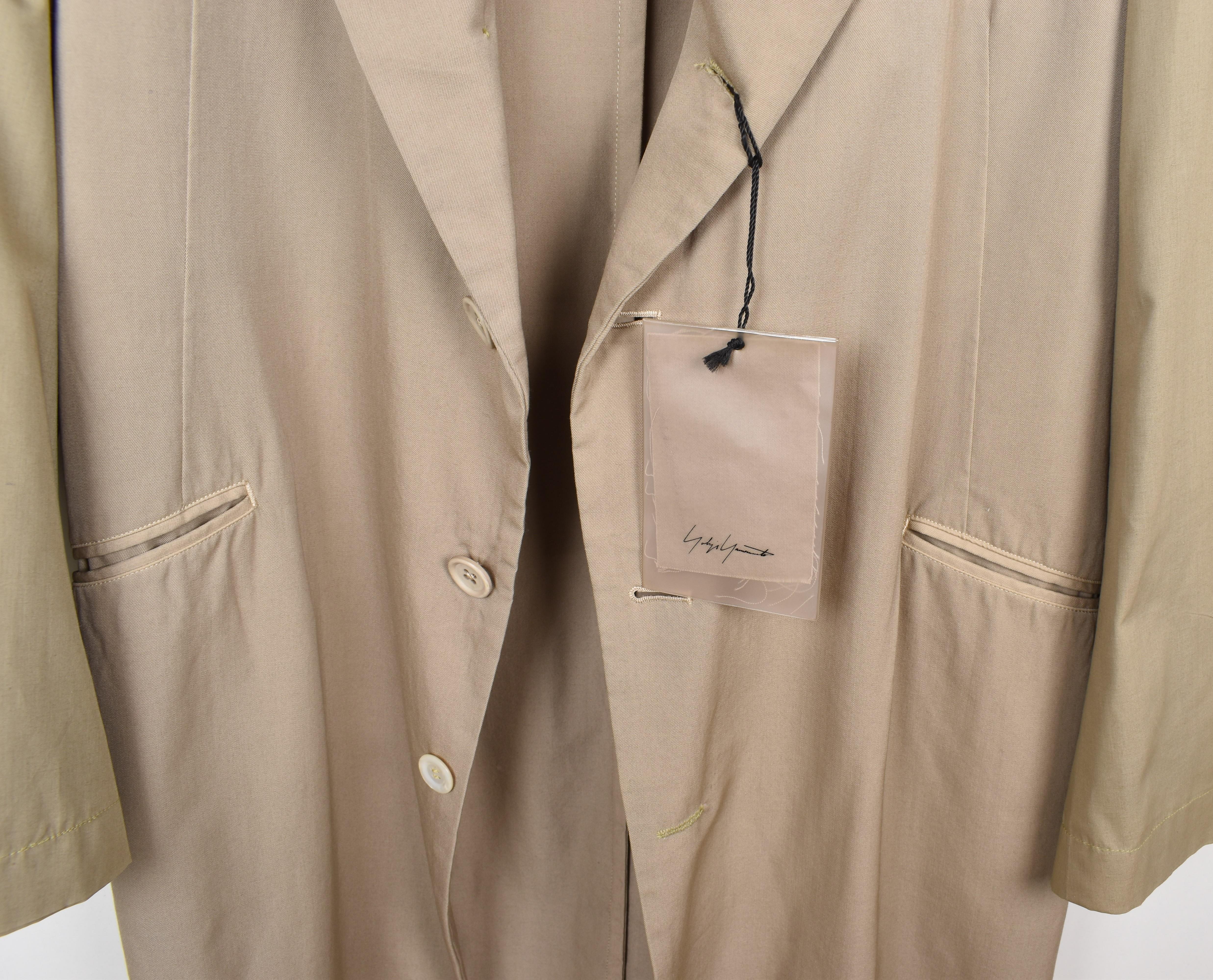 Yohji Yamamoto Pour Homme Herrenmantel Weite Ärmel 17cm Ärmelöffnung weit kein Hintern im Angebot 4