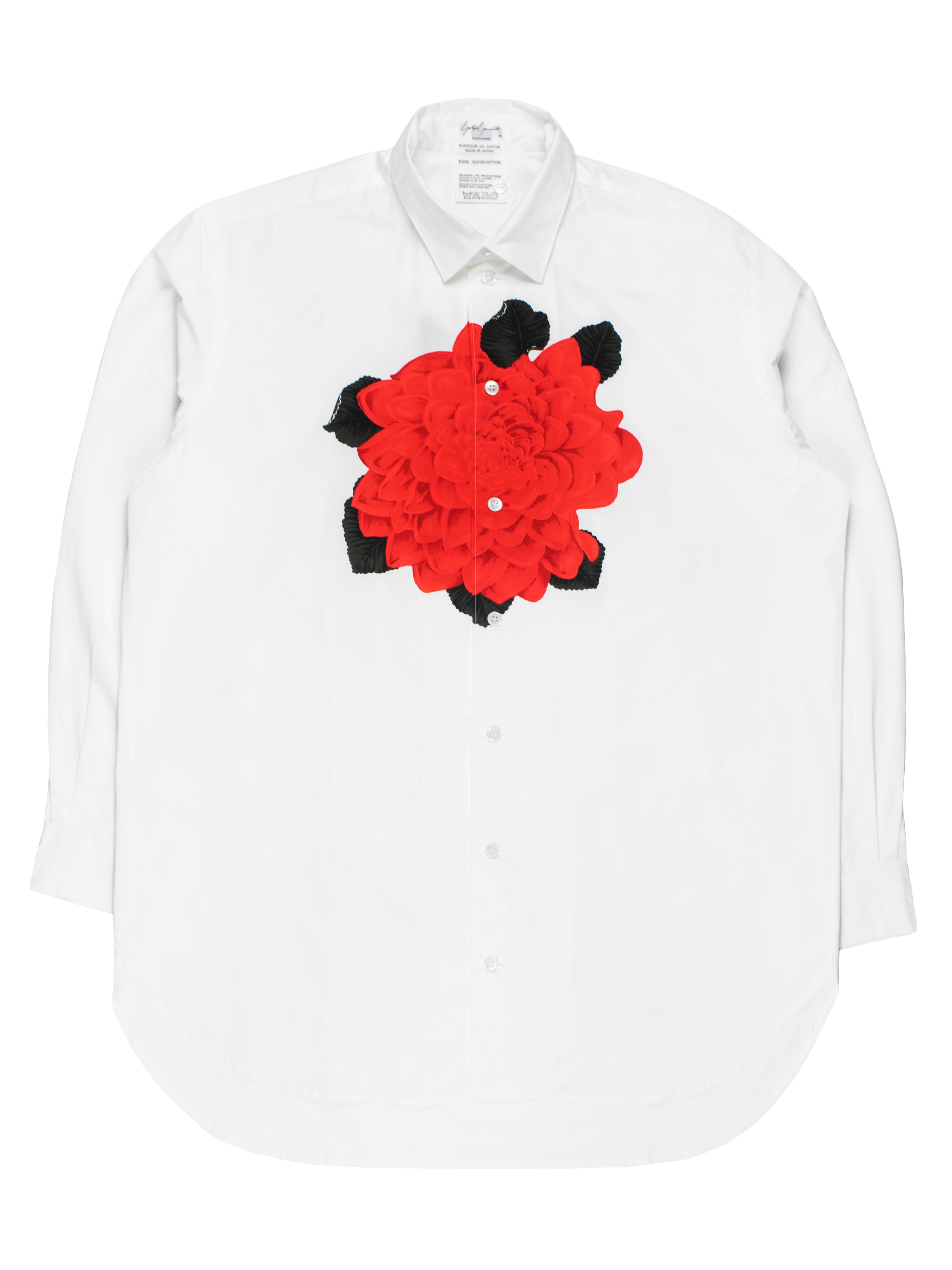 yohji yamamoto flower shirt