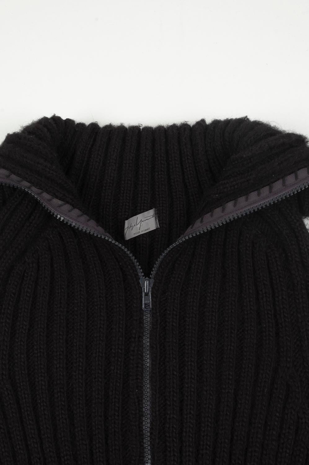 Check my other listings. Have many more designer clothes for sale. Open to any offers.
Item for sale is 100% genuine Yohji Yamamoto Pour Homme Turtle Neck Zip Men Heavy Knit long Sweater, S527
Color: Black
Material: 70% acrylic, 15% wool, 15%