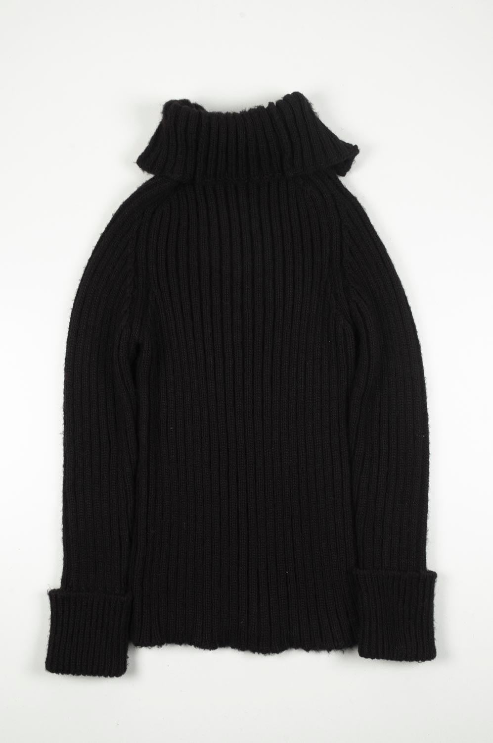 Yohji Yamamoto Pour Homme Turtle Neck Men Heavy Sweater Size 4, (L/XL)S527 For Sale 1