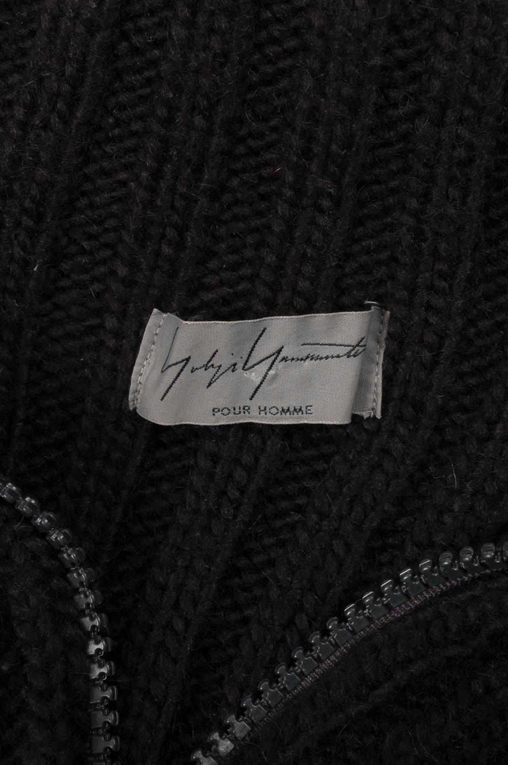 Yohji Yamamoto Pour Homme Turtle Neck Men Heavy Sweater Size 4, (L/XL)S527 For Sale 2