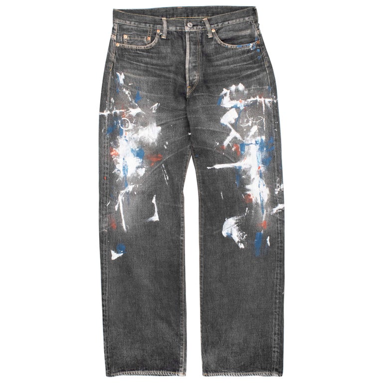 Yohji Yamamoto Pour Homme x Spotted Horse AW2002 Painted Denim For Sale ...