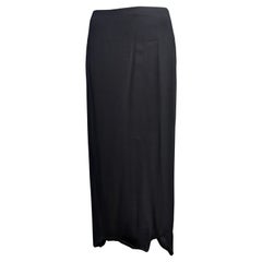 Yohji Yamamoto Seidenrock mit gerafftem Saum