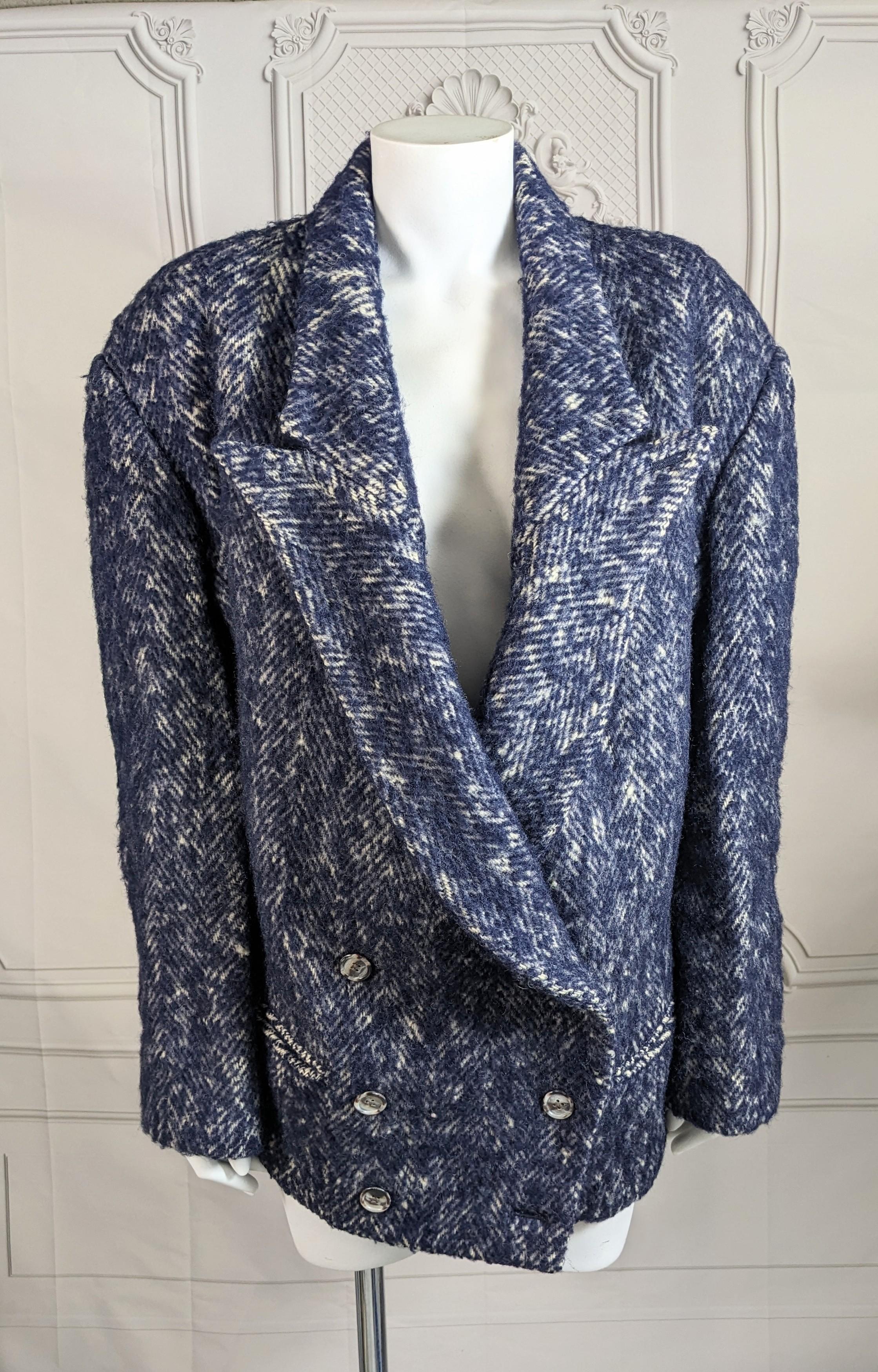 Yohji Yamamoto Rare Early Tweed Jacket  For Sale 2