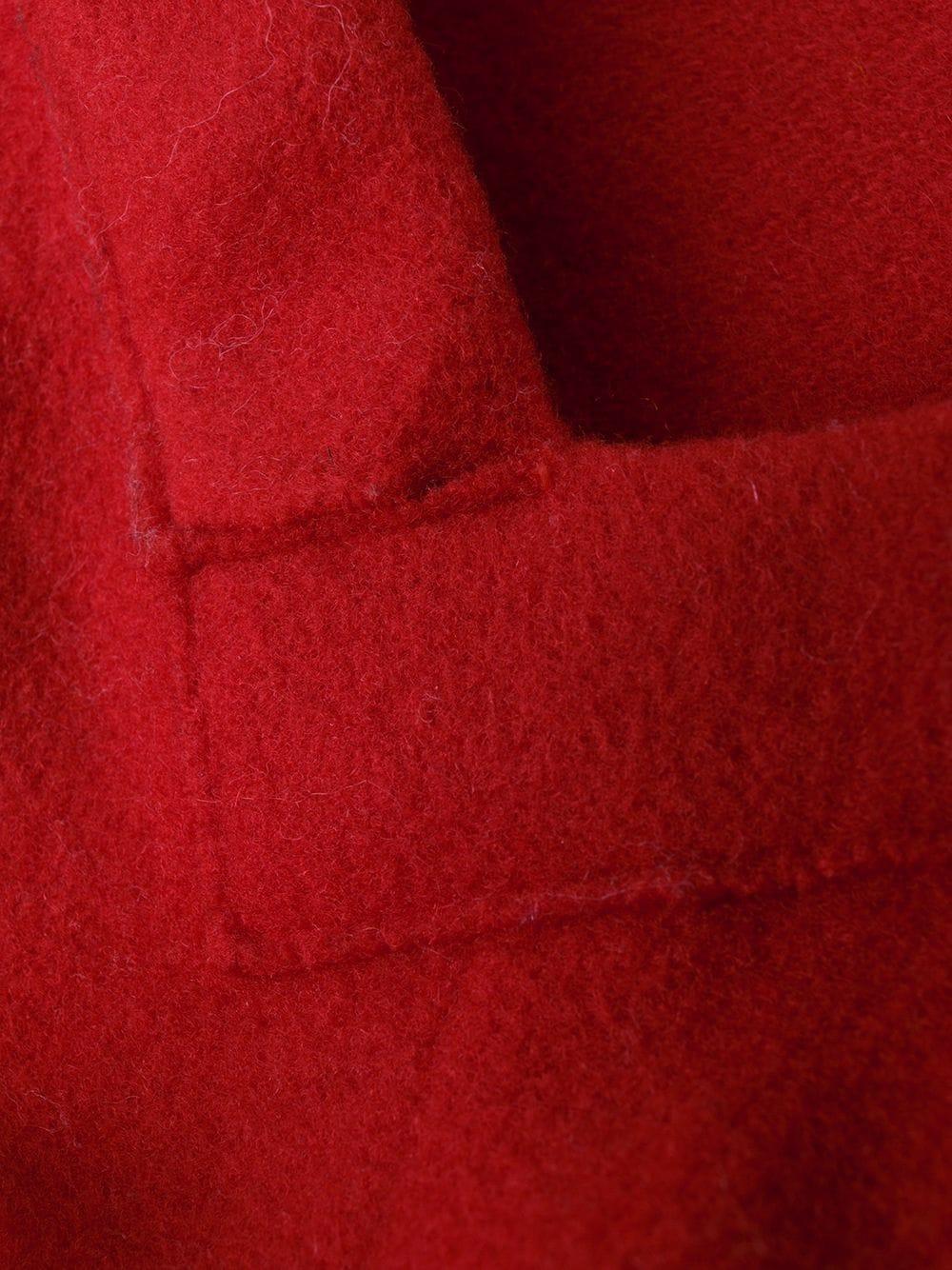 Yohji Yamamoto Red Asymmetric Cropped Top In Good Condition In London, GB