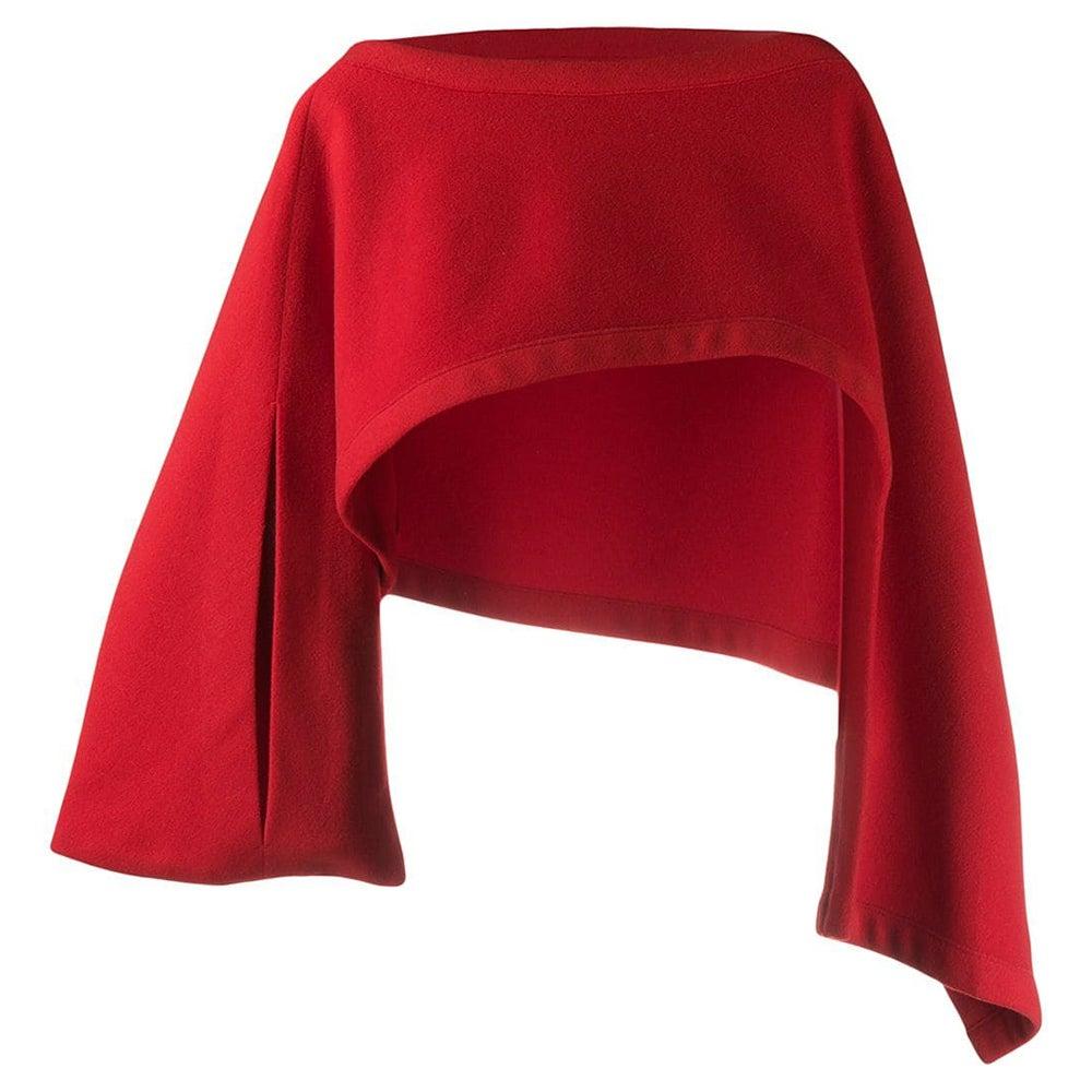 Yohji Yamamoto Red Asymmetric Cropped Top