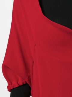 Yohji Yamamoto Red Silk Dress