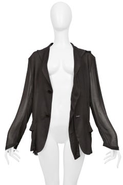 Yohji Yamamoto Sheer Brown Soft Blazer