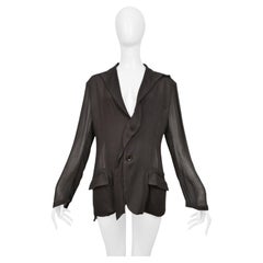 Yohji Yamamoto Sheer Brown Soft Blazer