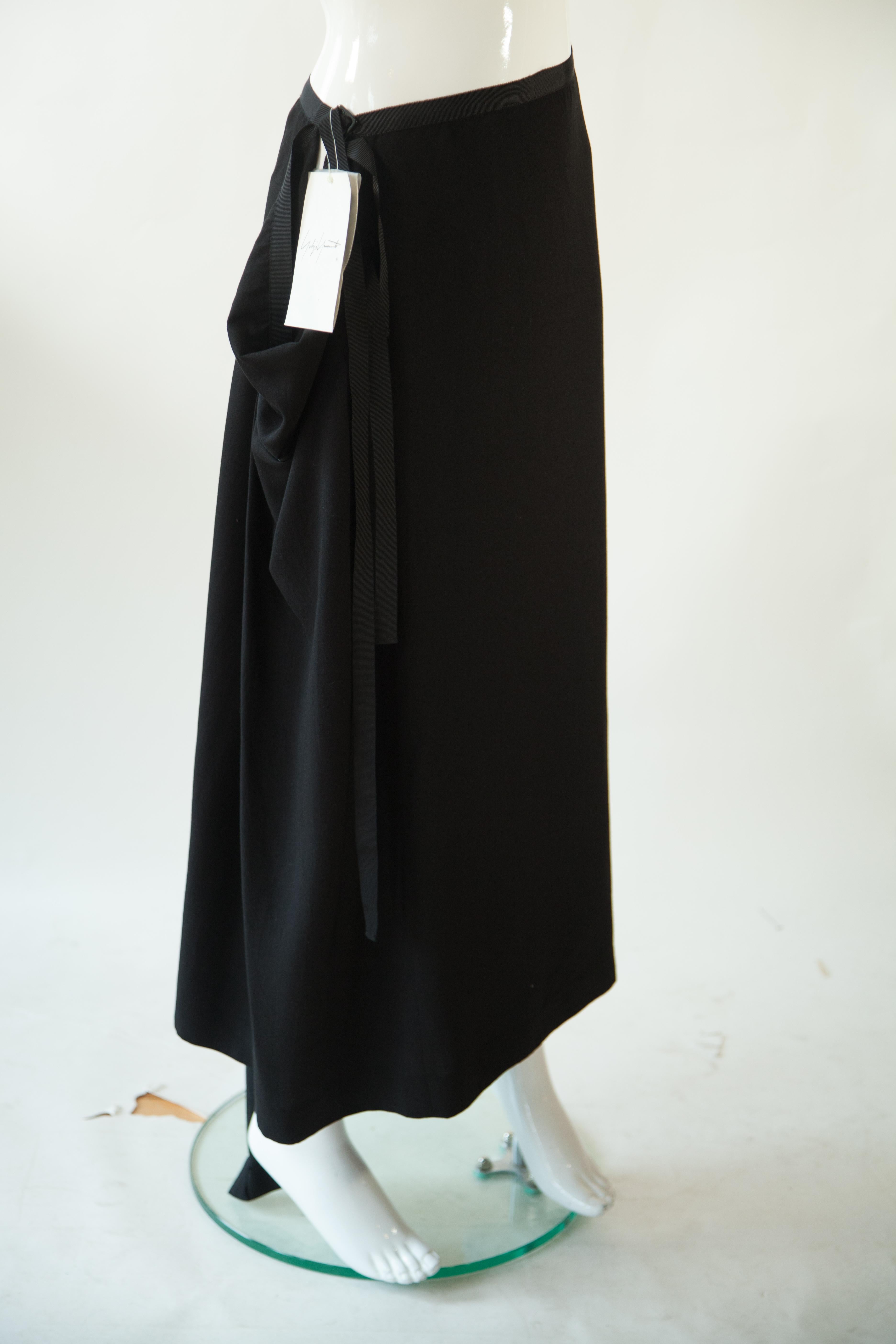 Noir Yohji Yamamoto - Robe droite et jupe noire multifonctionnelle en vente