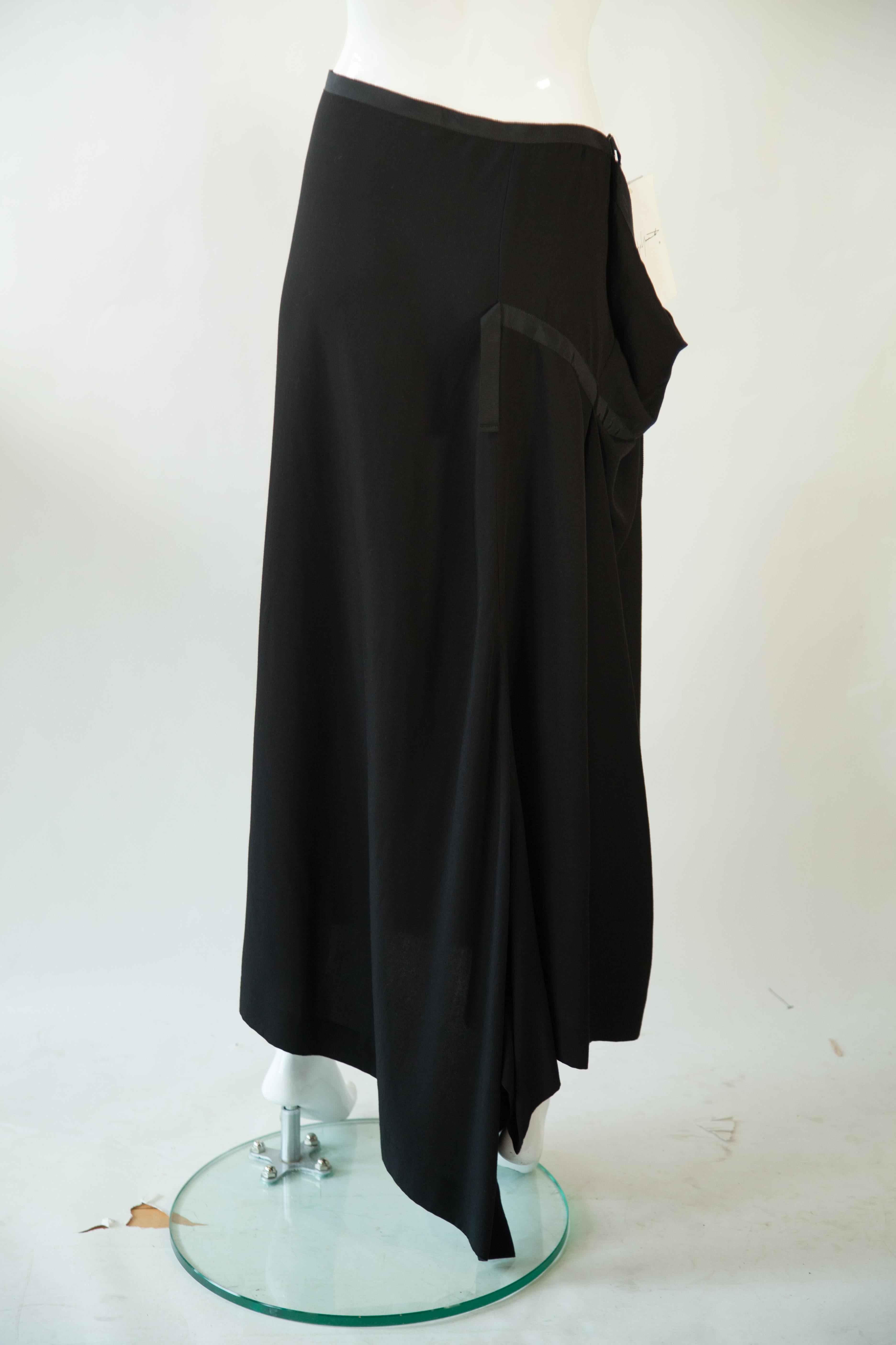 Yohji Yamamoto, Black Multi-Functional Shift Dress and Skirt For Sale 1