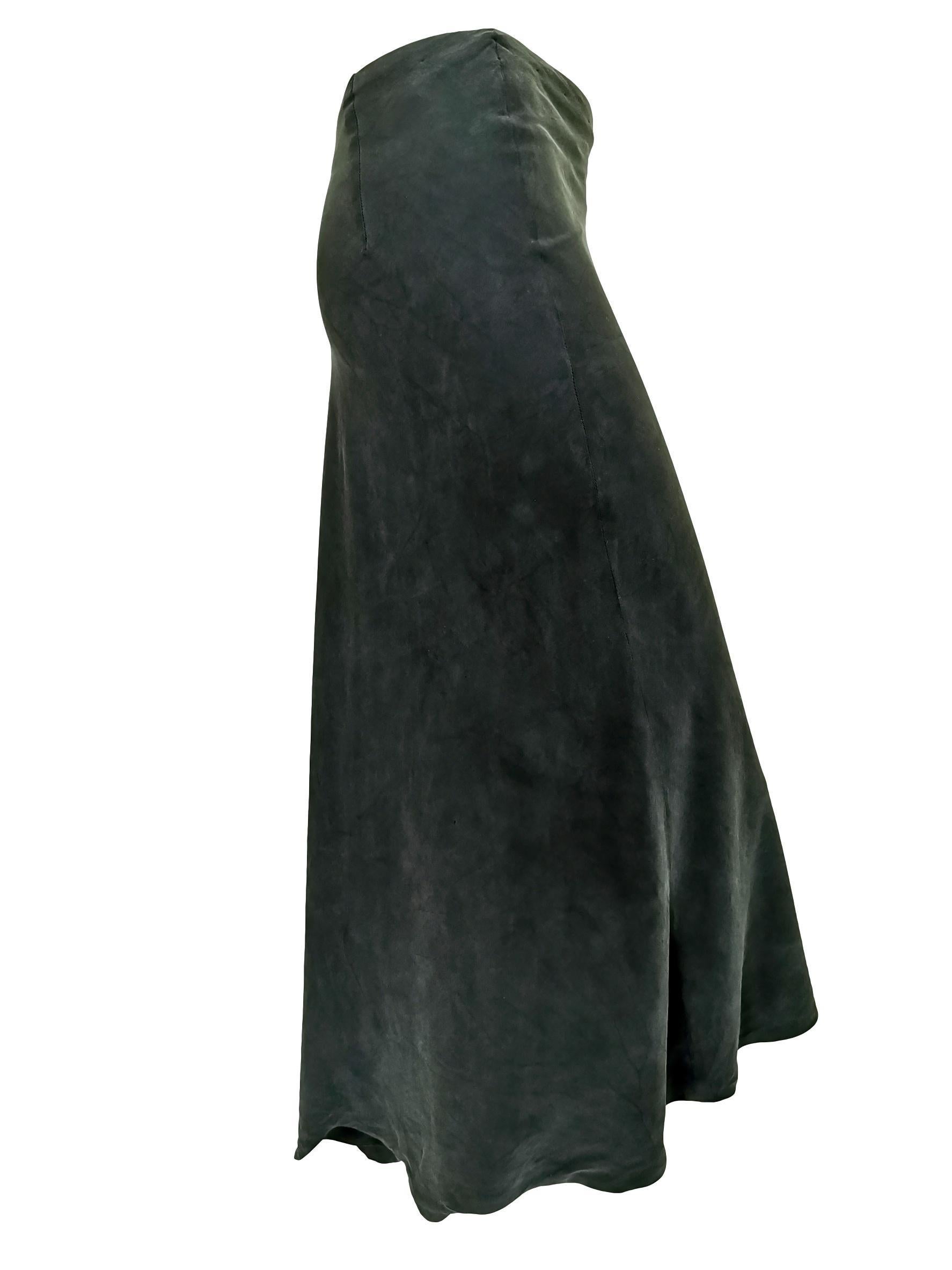 Yohji Yamamoto Silk Scallop Hem Skirt For Sale 6