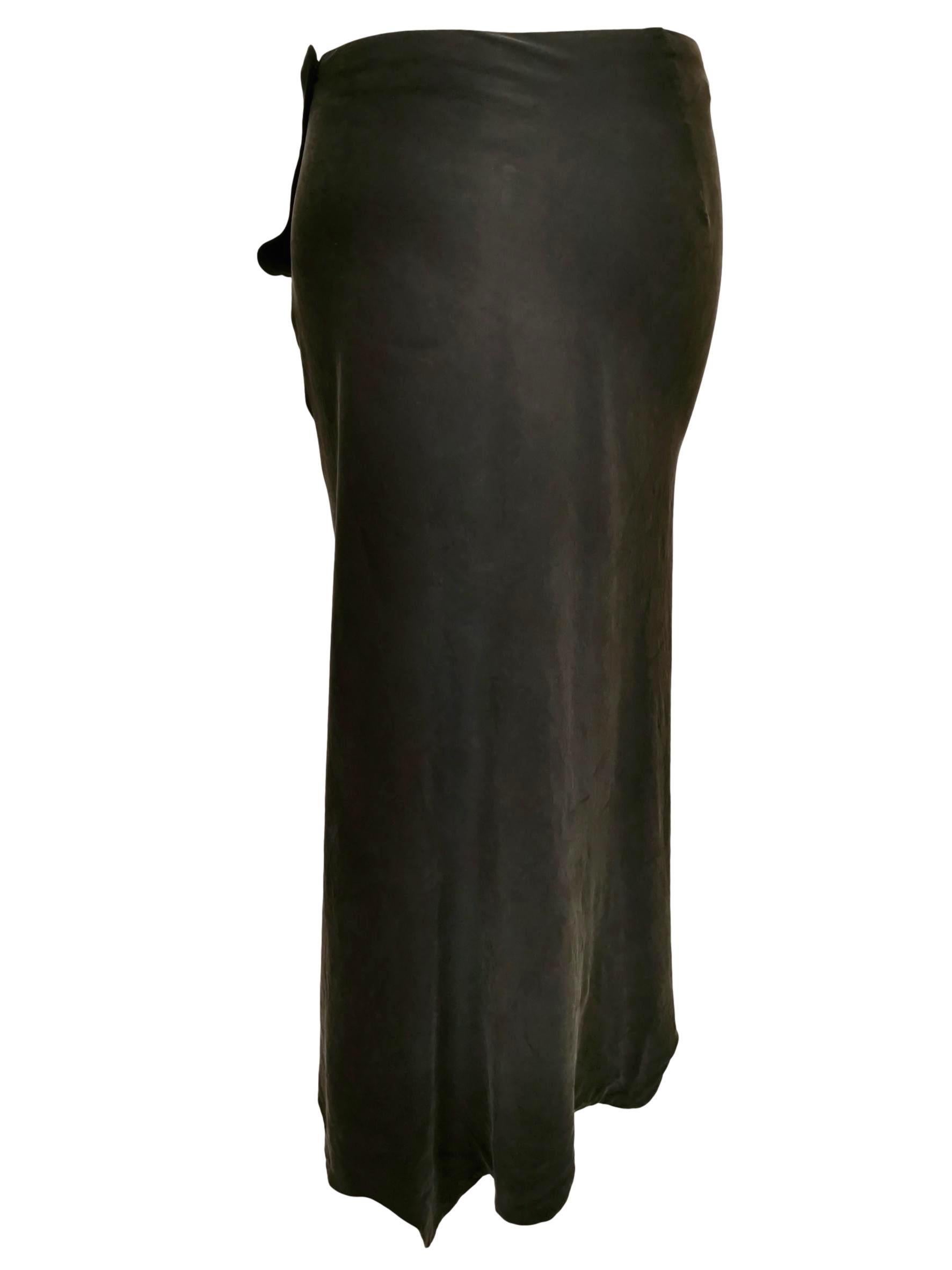 Yohji Yamamoto Silk Scallop Hem Skirt In Good Condition For Sale In Bath, GB
