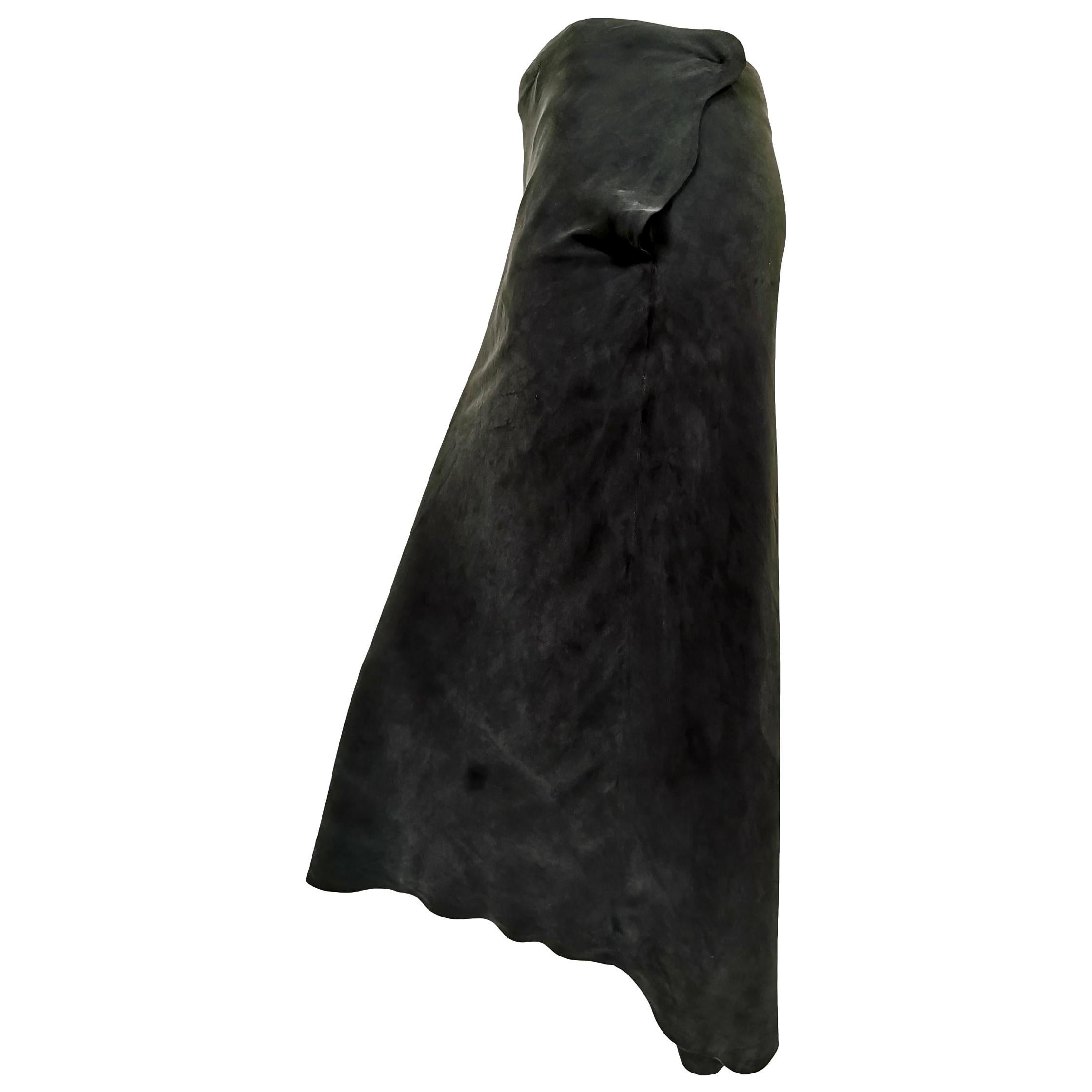 New Yohji Yamamoto Black Angular Skirt For Sale at 1stDibs