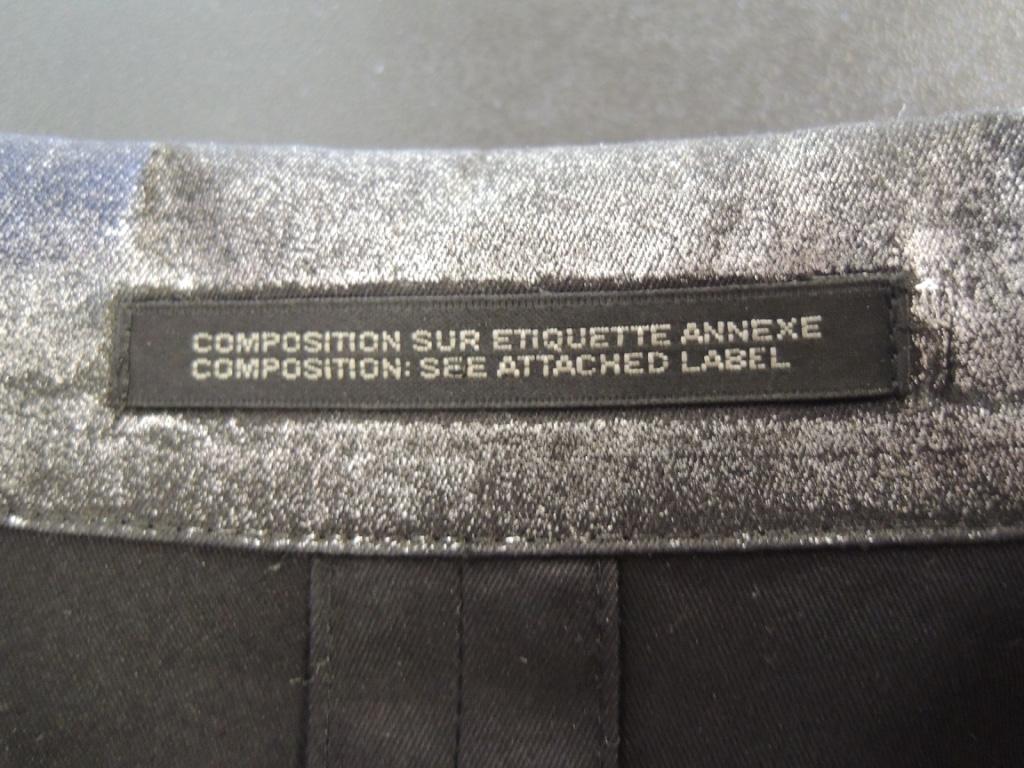 Yohji Yamamoto Silber Metallic Sprühfarbene Jacke im Angebot 3