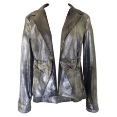 Yohji Yamamoto Silver Metallic Spray Paint Jacket
