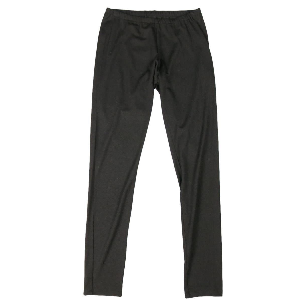 YOHJI YAMAMOTO Leggings elásticos de mezcla de lana negra talla 2