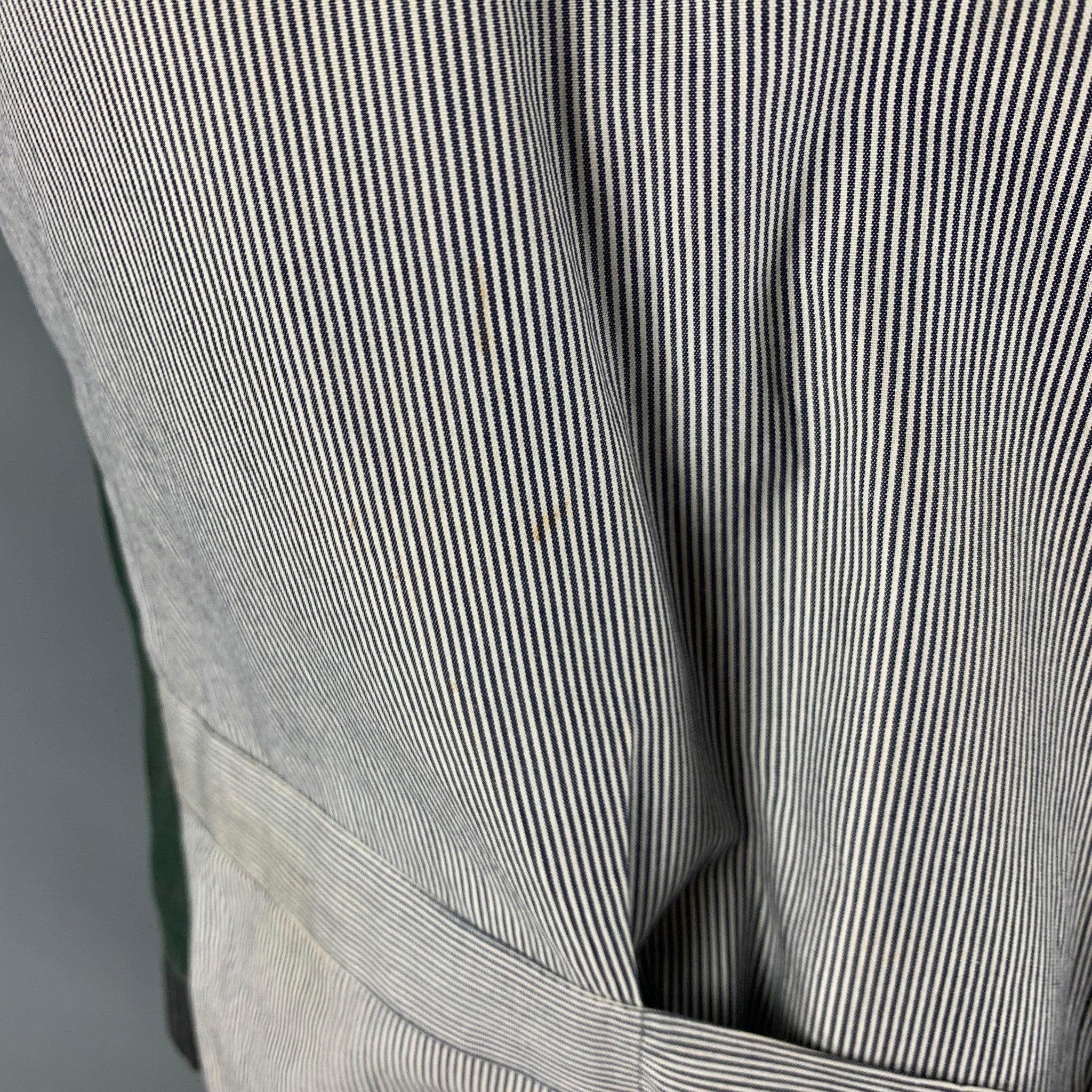 YOHJI YAMAMOTO Size M Grey Dark Green Mixed Patterns Silk Blend Vest For Sale 1