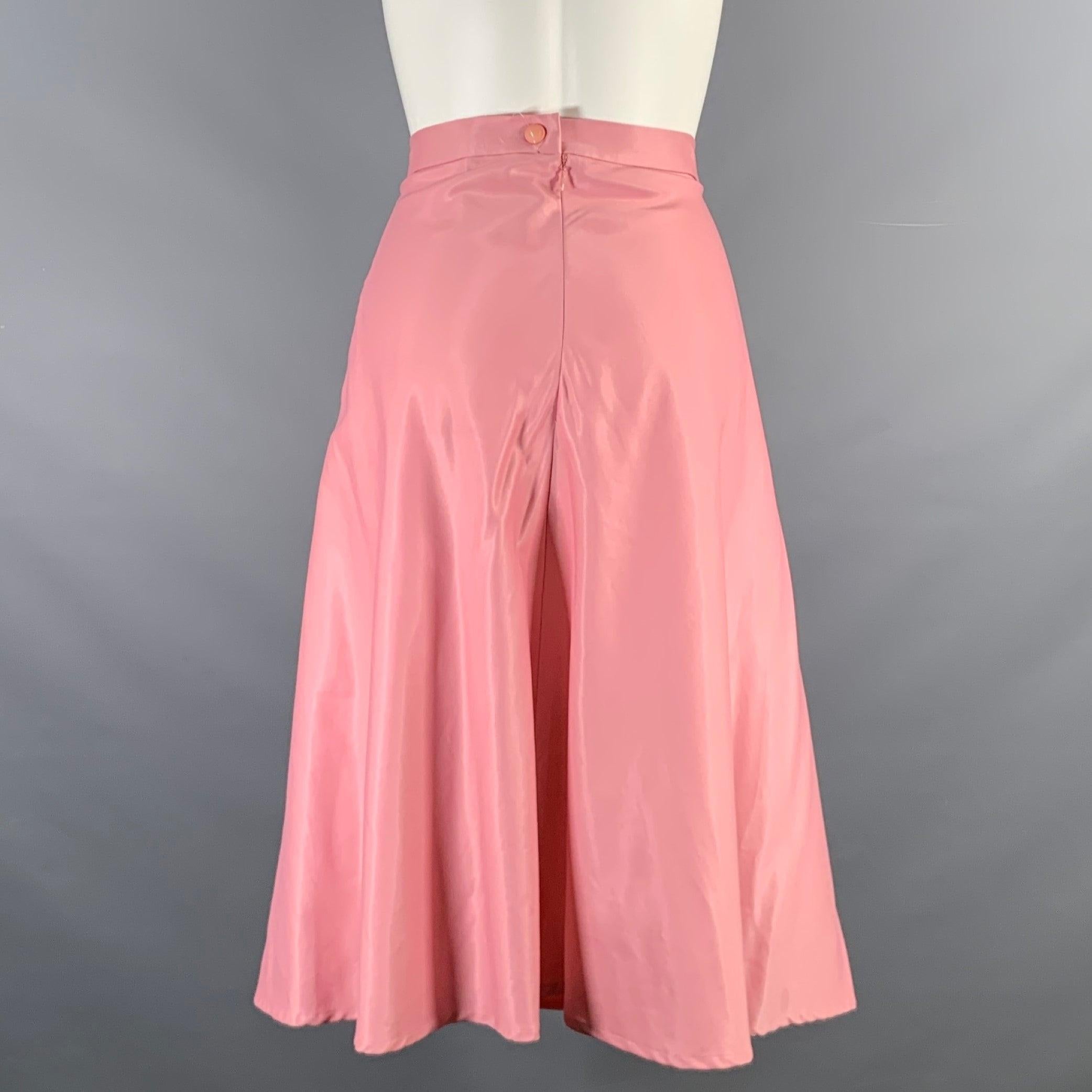 Women's YOHJI YAMAMOTO Size M Pink Solid One pocket Mid-Calf Skirt