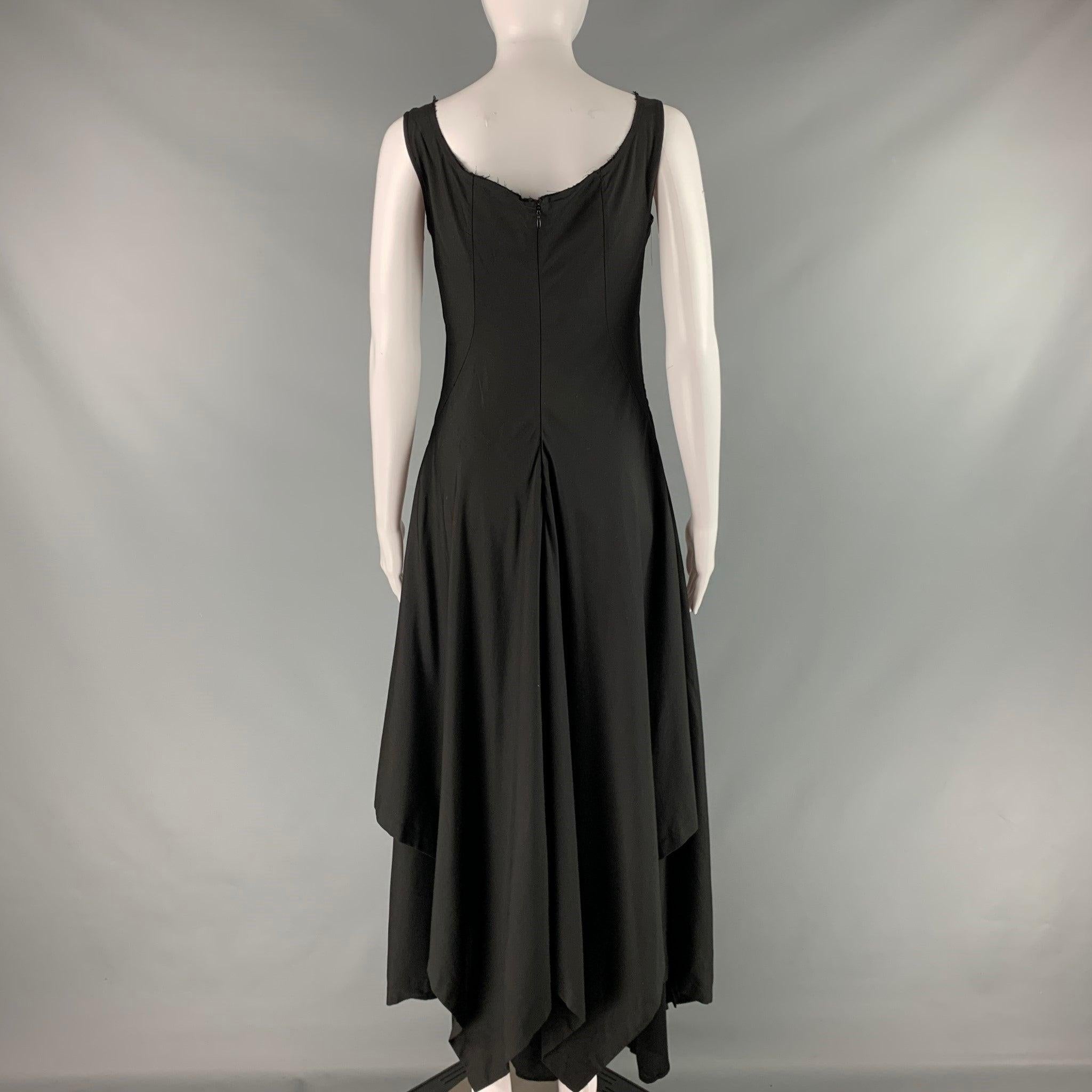 Women's YOHJI YAMAMOTO Size S Black Silk Layered Long Dress