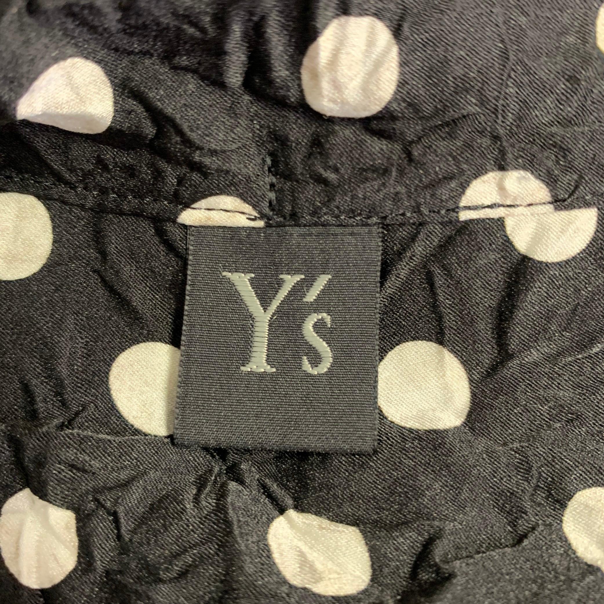 Yohji Yamamoto Taglia S Nero Bianco Poliestere Dot Dot Una tasca Camicetta in vendita 3