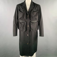 YOHJI YAMAMOTO Size XL Black Cotton Reversible Coat