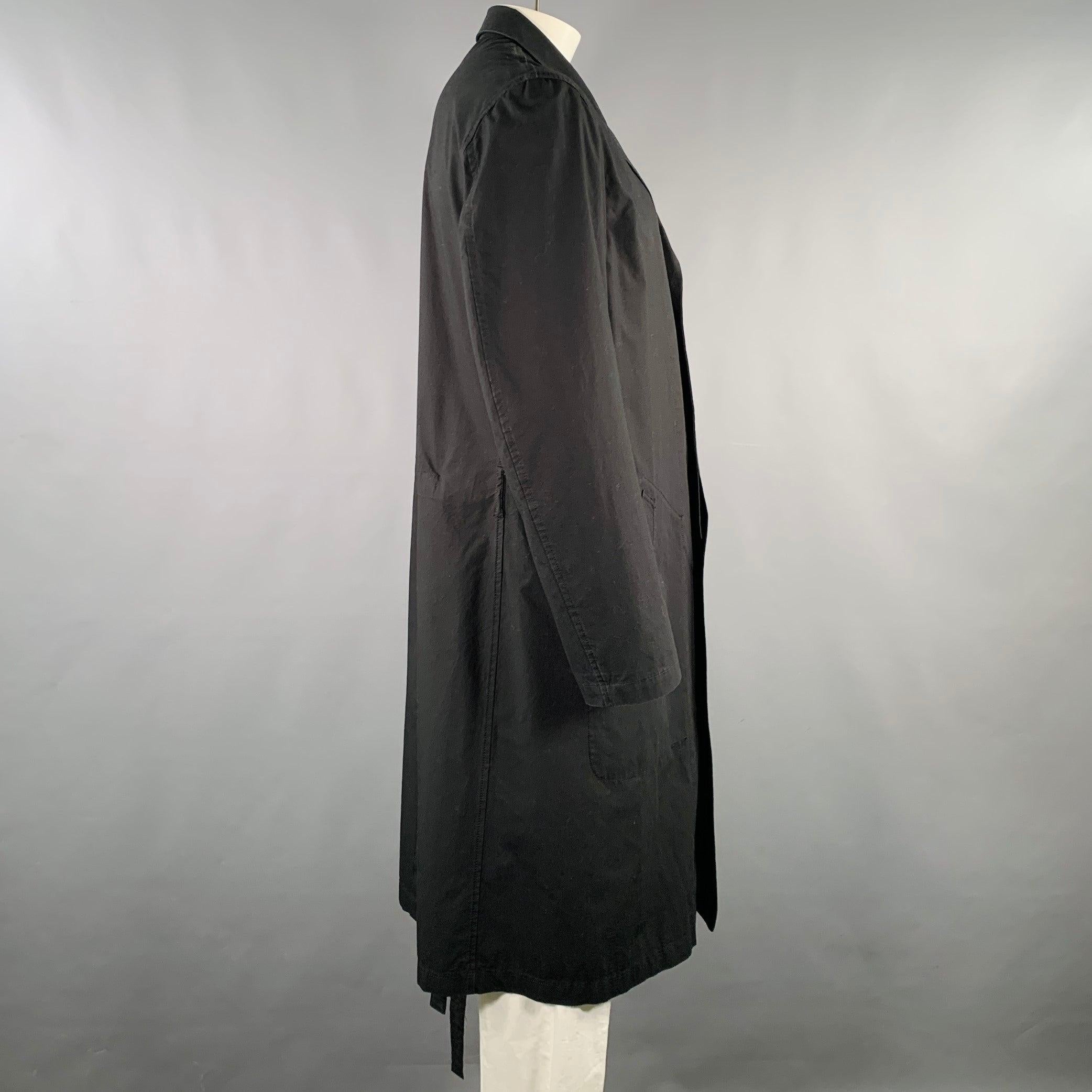 Yohji Yamamoto Taglia XL Cappotto reversibile in cotone nero In condizioni buone in vendita a San Francisco, CA