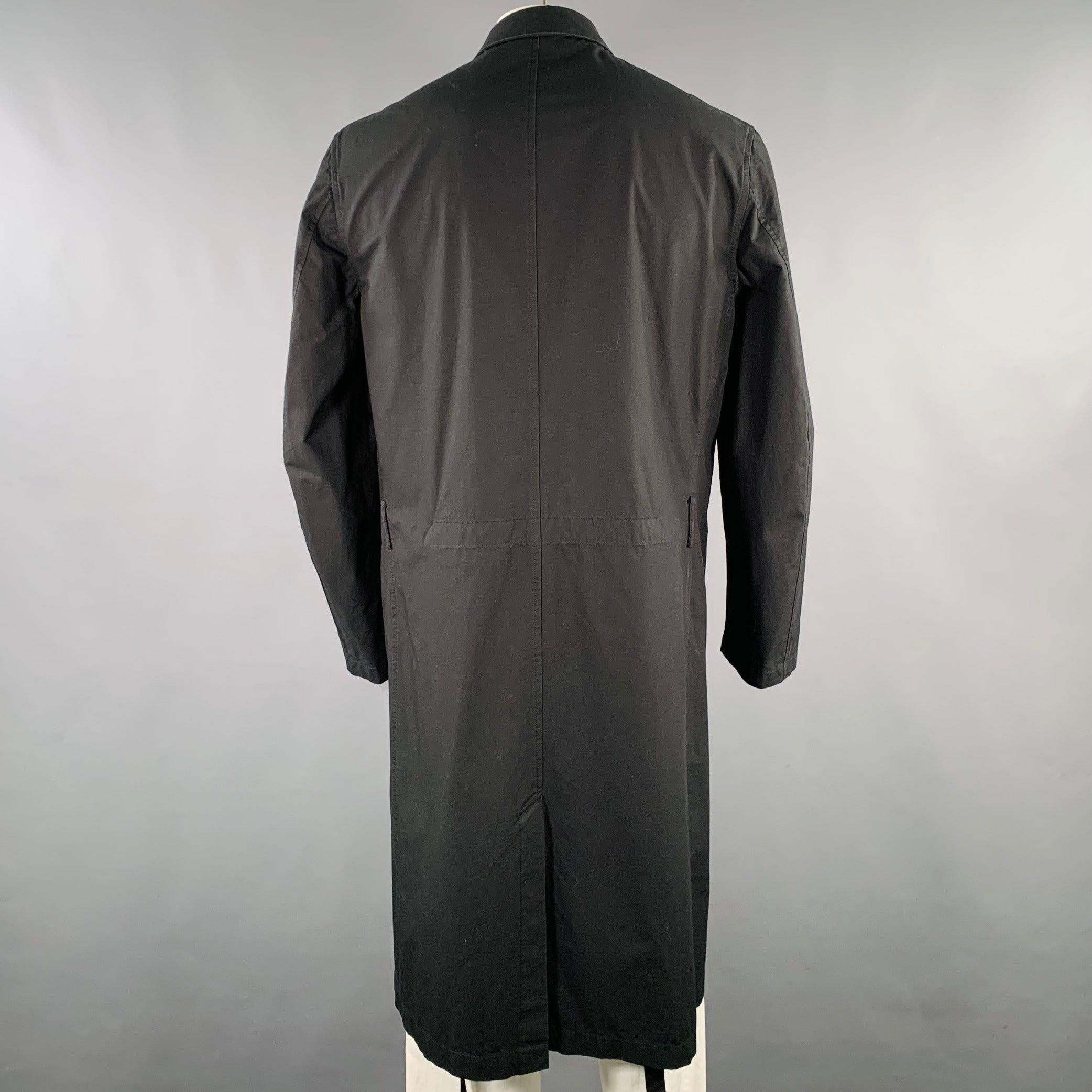 Uomo Yohji Yamamoto Taglia XL Cappotto reversibile in cotone nero in vendita