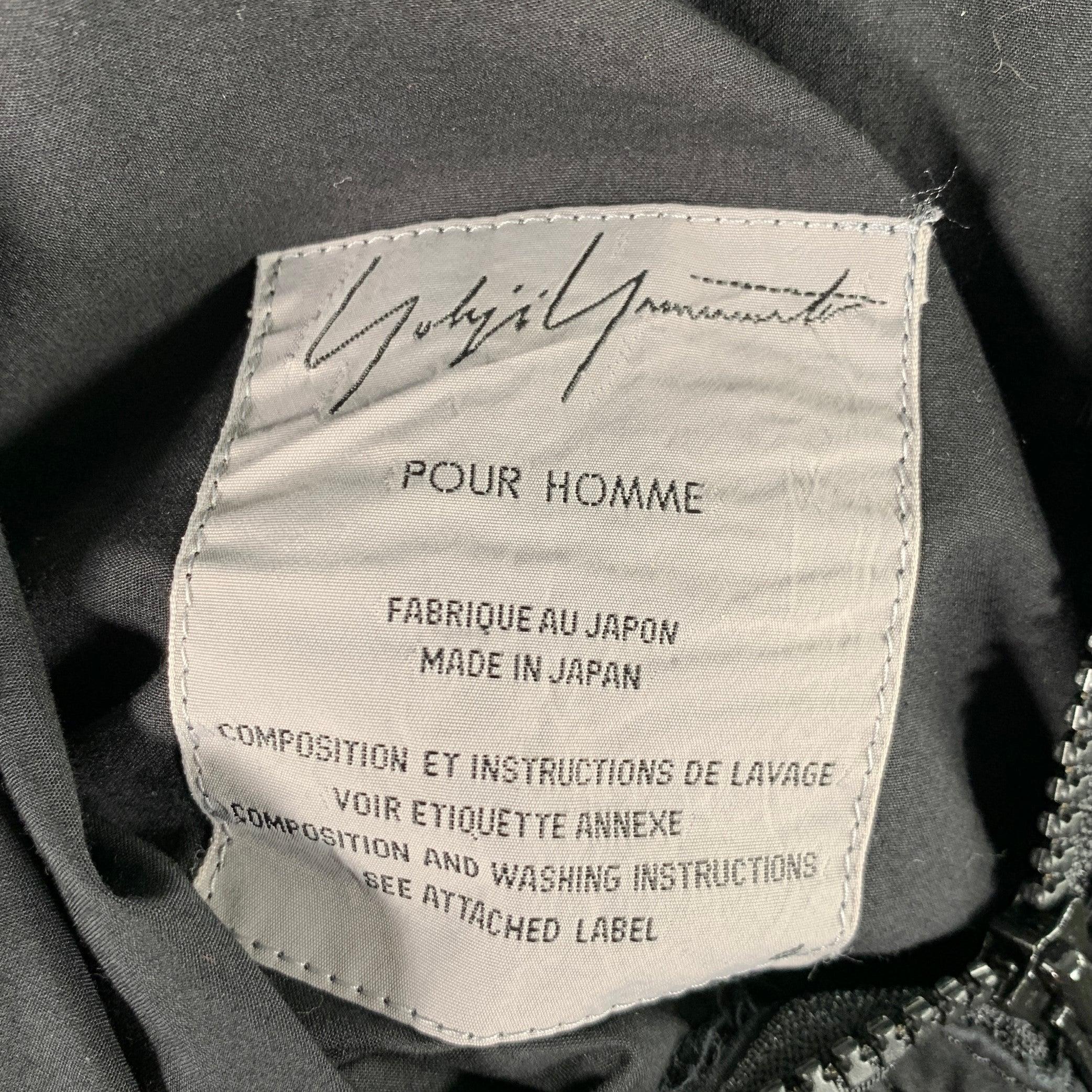 Yohji Yamamoto Taglia XL Cappotto reversibile in cotone nero in vendita 1