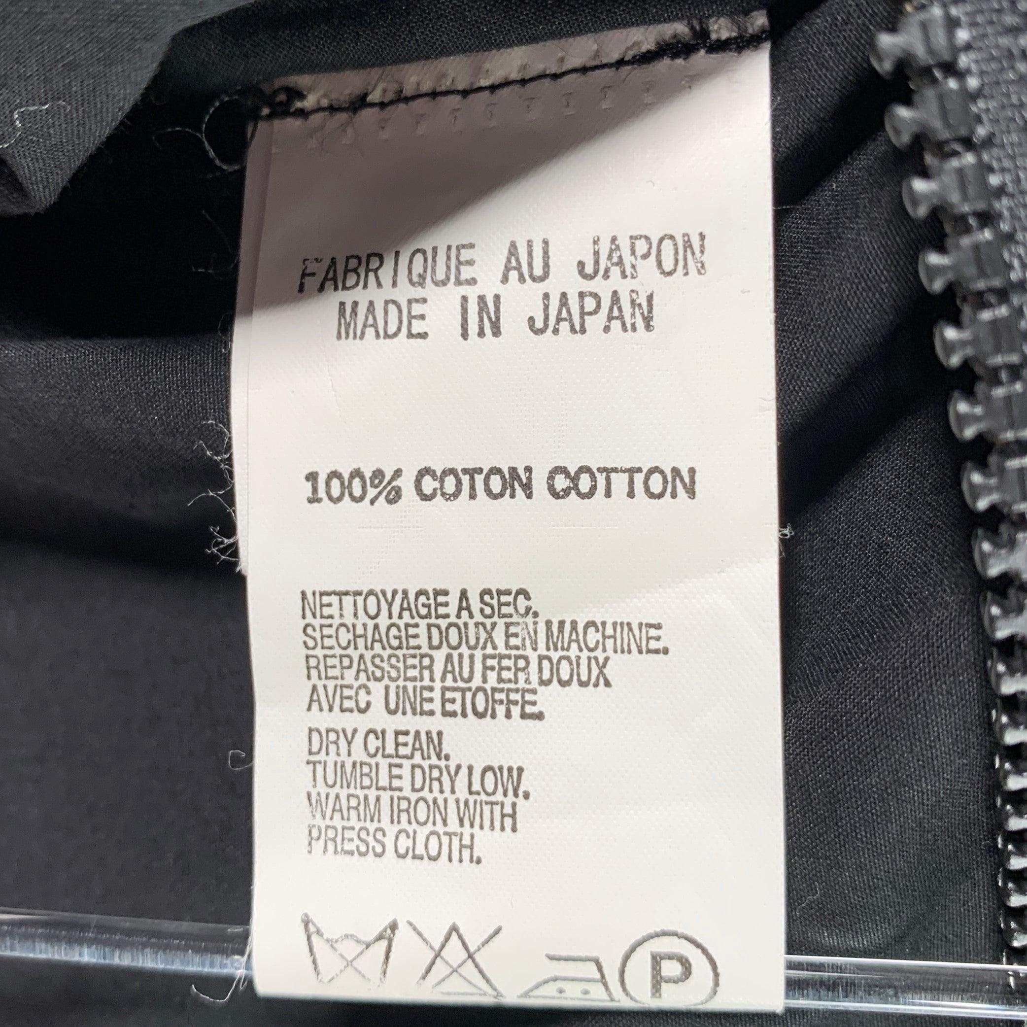 Yohji Yamamoto Taglia XL Cappotto reversibile in cotone nero in vendita 2