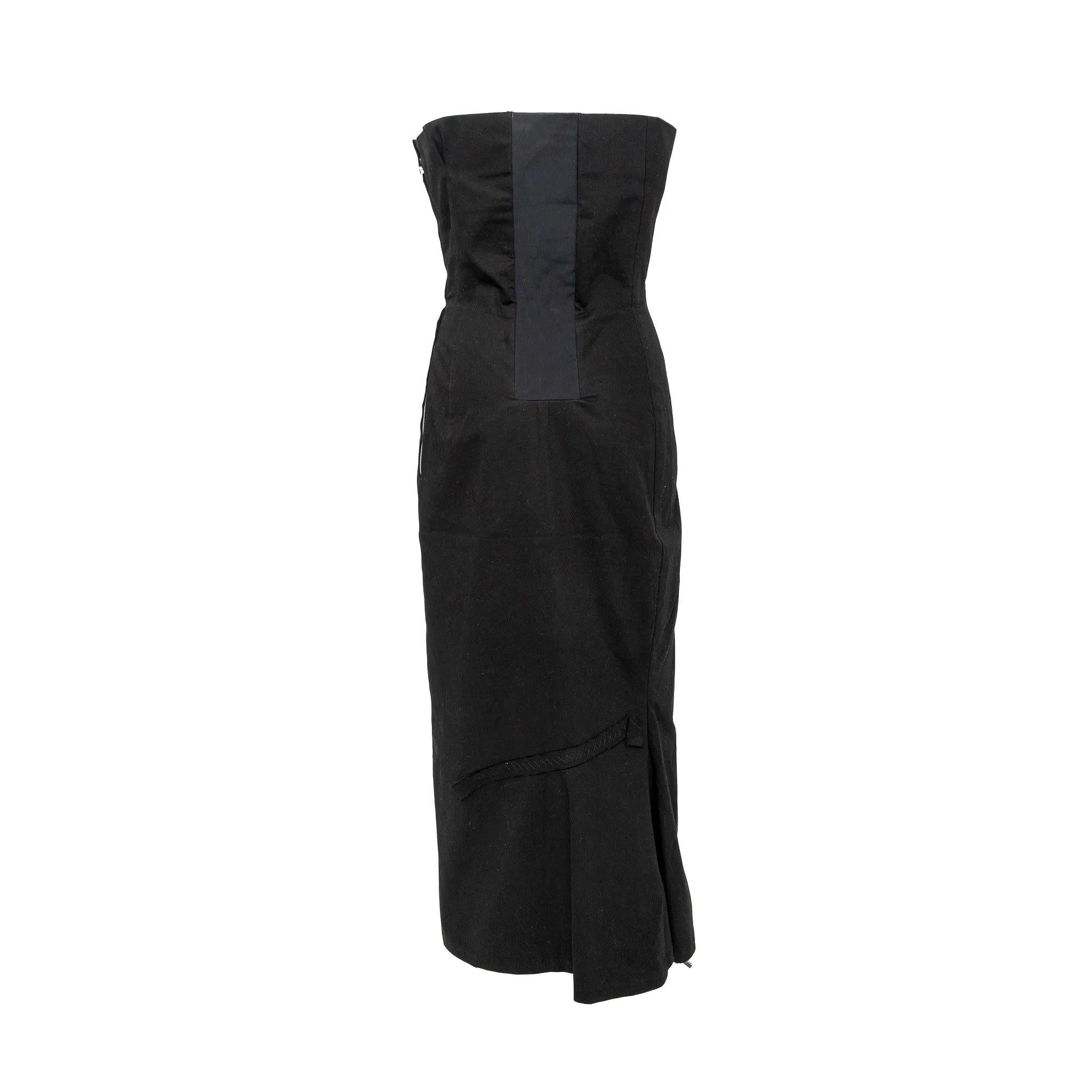 Yohji Yamamoto Trägerloses Kleid - 90er Jahre Damen im Angebot