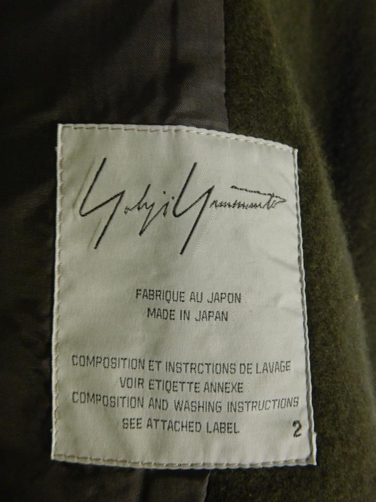 Yohji Yamamoto Vintage Asymmetrical Wool and Cashmere Wrap Coat  For Sale 7