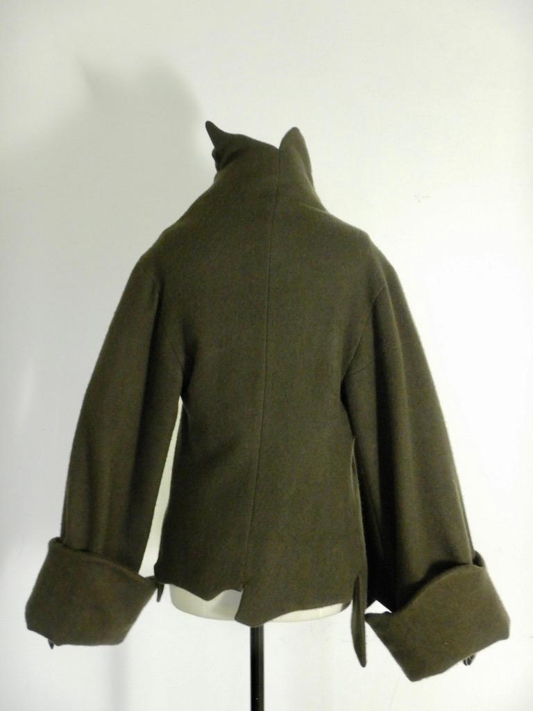 Women's Yohji Yamamoto Vintage Asymmetrical Wool and Cashmere Wrap Coat  For Sale