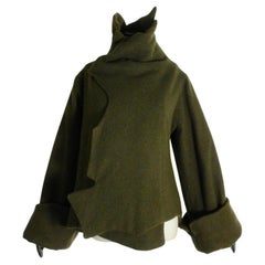 Yohji Yamamoto Vintage Asymmetrical Wool and Cashmere Wrap Coat 